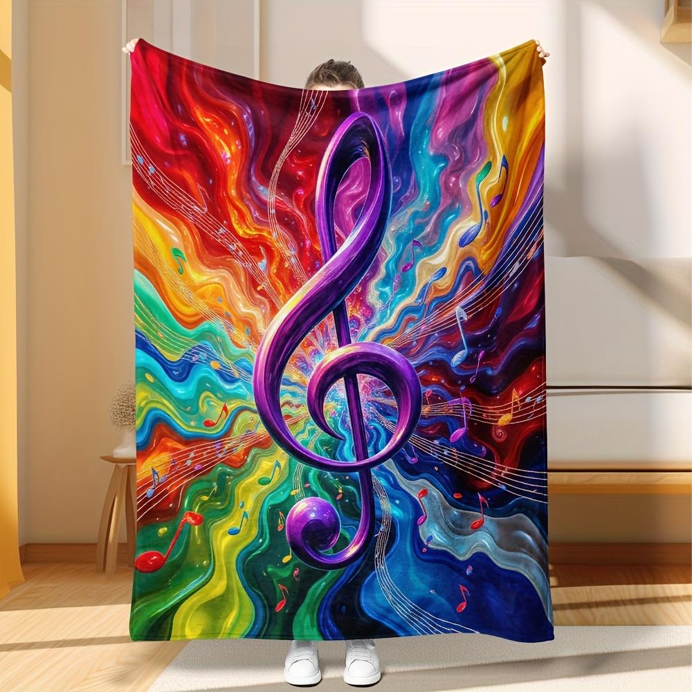 Home Textiles Notes - Modello di nota musicale dipinta Coperta