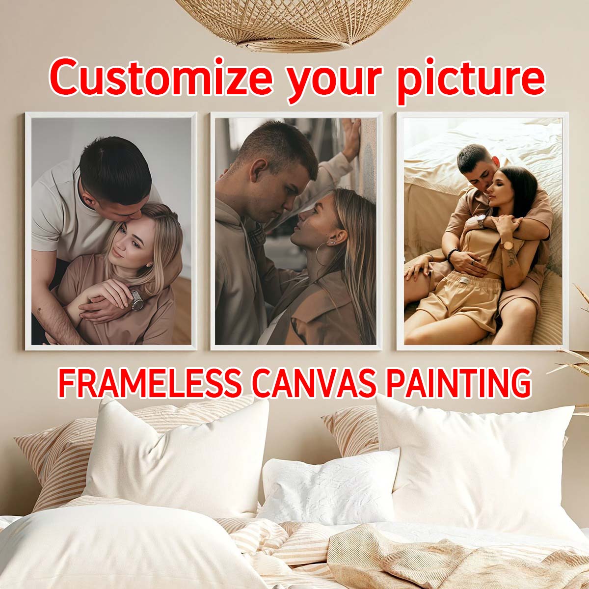 Home Textile - Triptico - Quadro in legno personalizzato