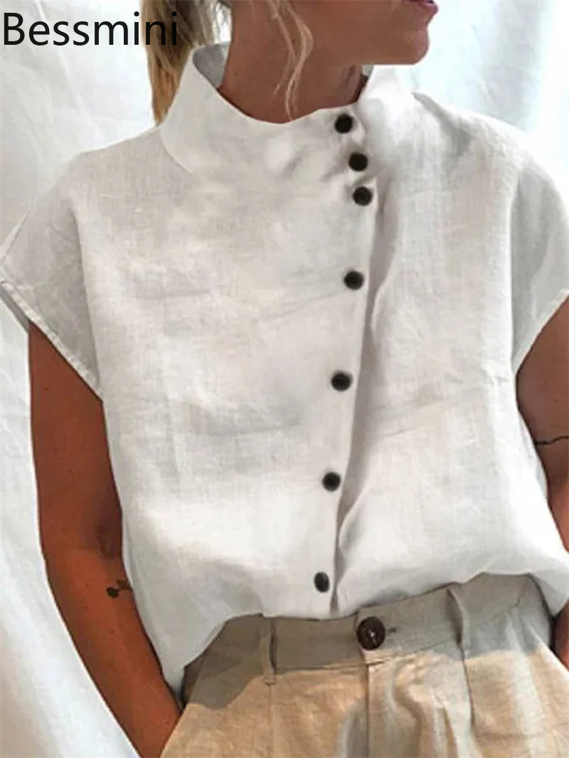 Home Textiles Store - Elegante Camicia in Cotone e Lino