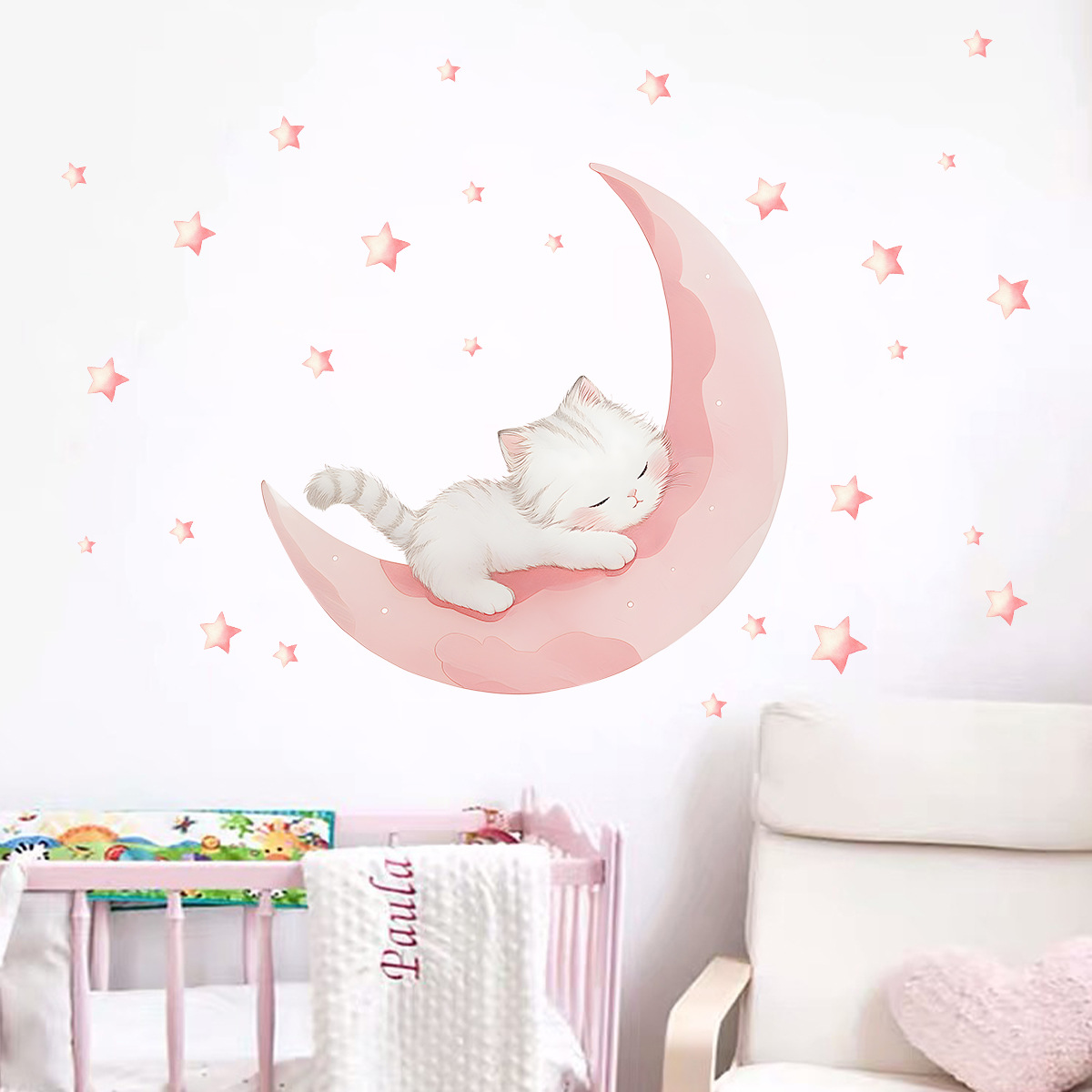 Xt Home Textiles - Adesivi Murali a Forma di Luna