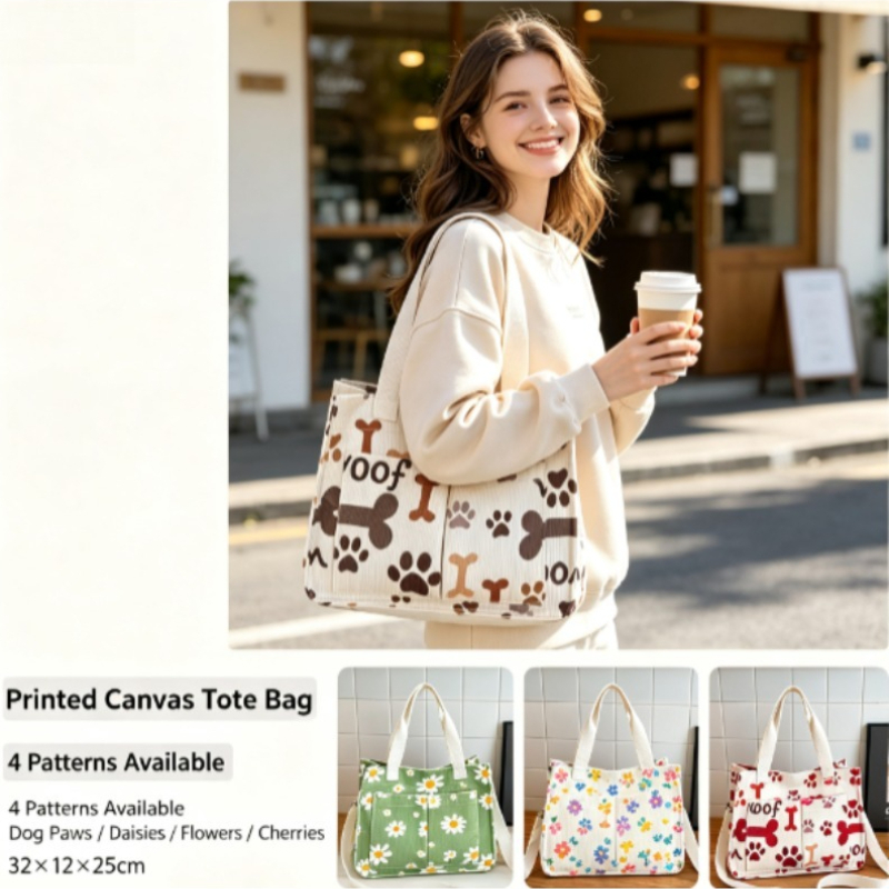 Home Textiles Store - Borsa Ecologica in Velluto a Coste