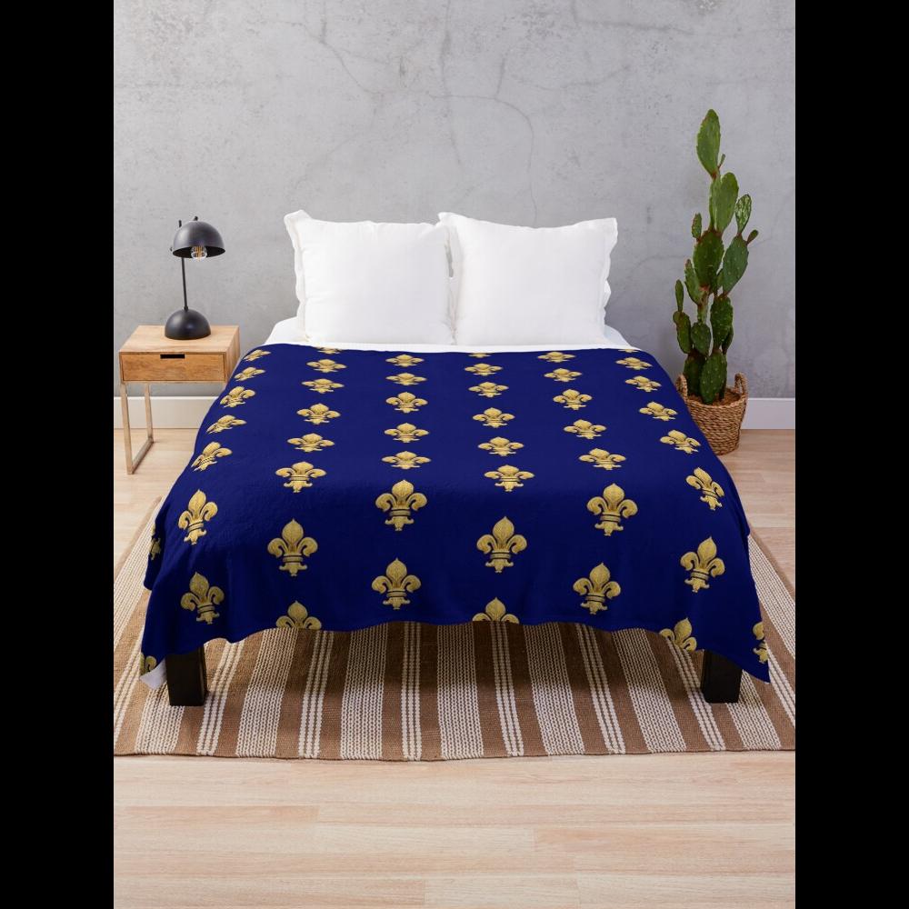 Royal Fleur de Lys Coperta blu - Home Textiles Throw recensione e prezzo