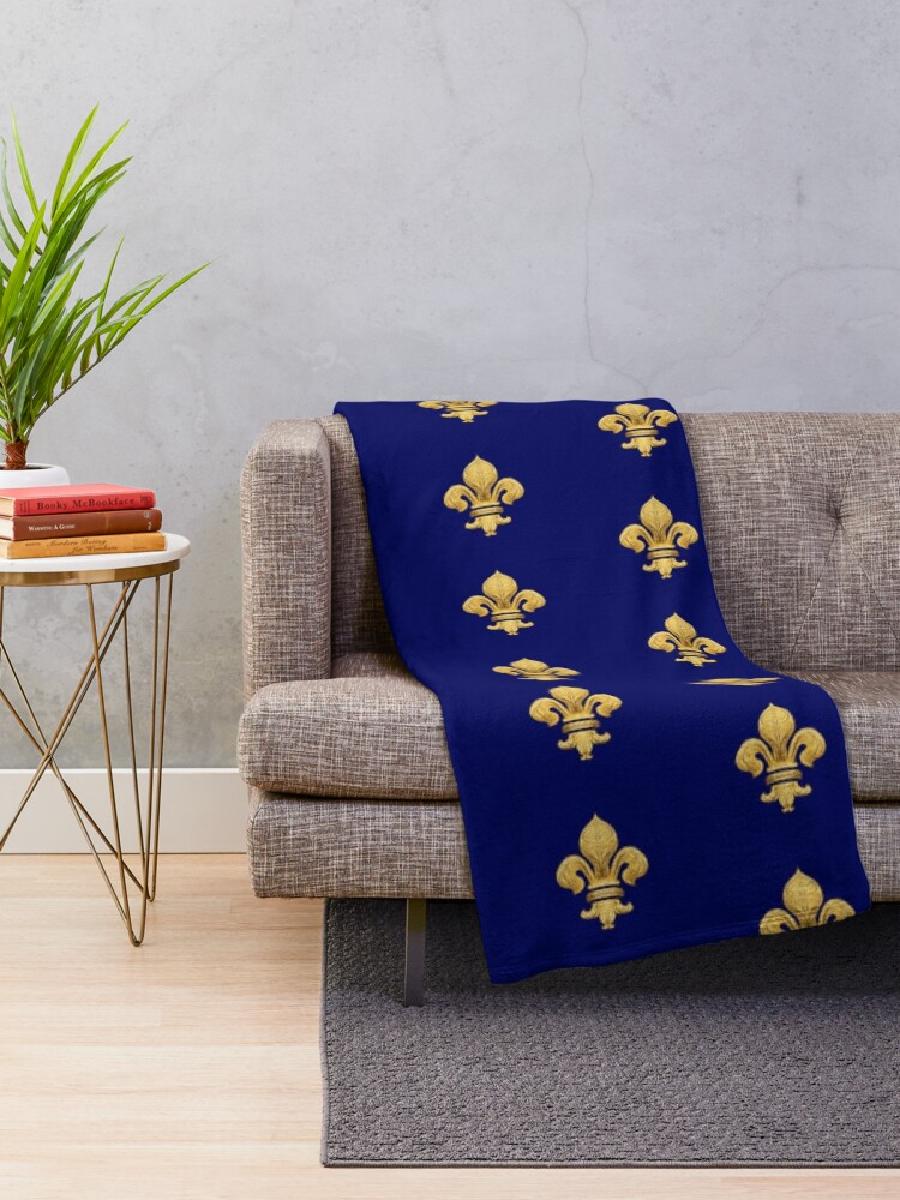 Royal Fleur de Lys Coperta blu - Home Textiles Throw recensione e prezzo