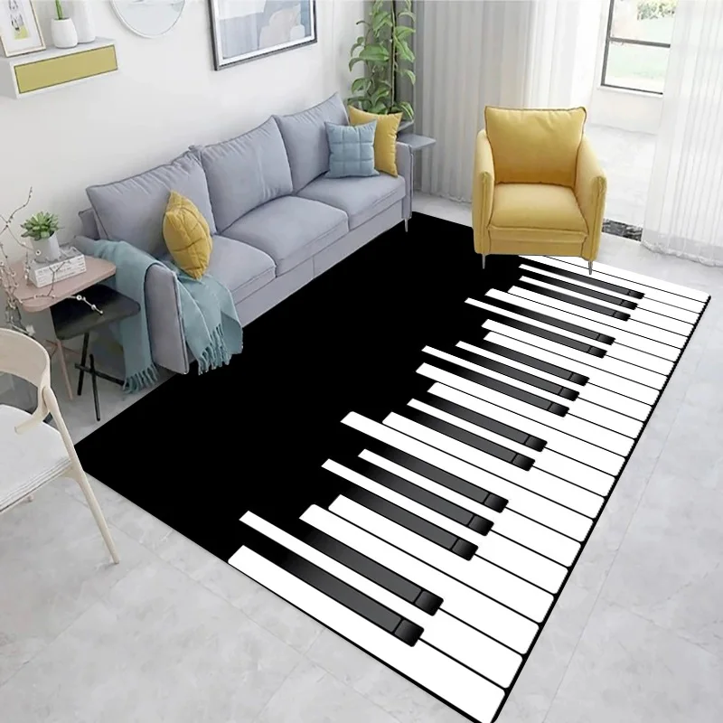 Pianoforte Tasti in bianco e n - Home Textiles Notes recensione e prezzo