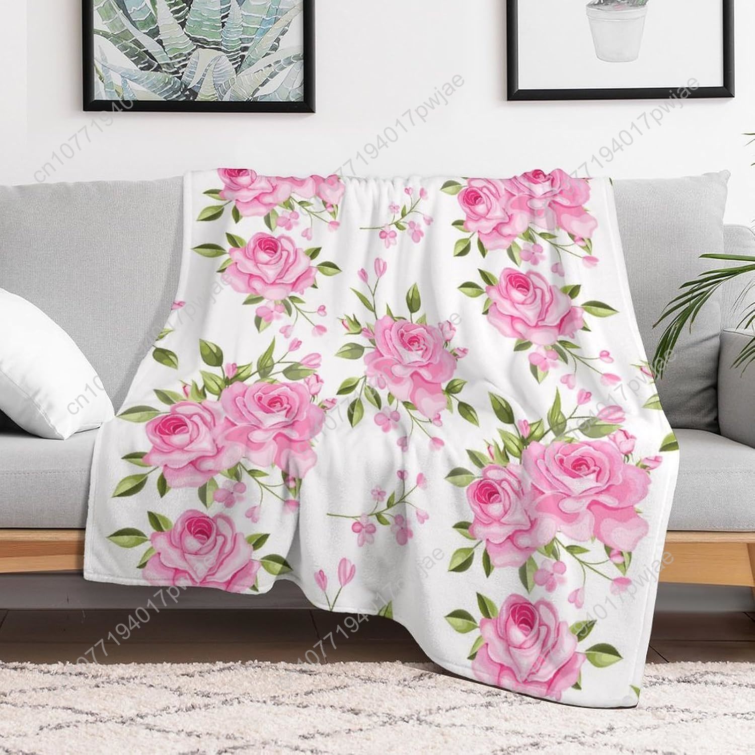 Coperta da tiro con fiori rosa - Home Textiles Throw recensione e prezzo