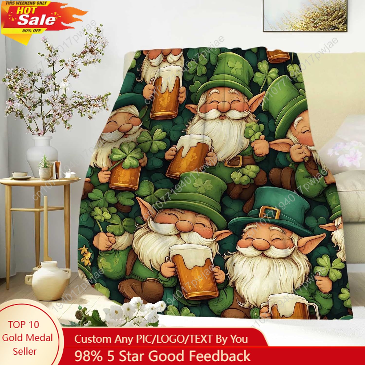 Coperta da tiro con gnomo per  - Home Textiles Throw recensione e prezzo